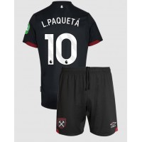 Camiseta West Ham United Lucas Paqueta #10 Segunda Equipación Replica 2024-25 para niños mangas cortas (+ Pantalones cortos)